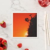 Serviette En Papier Coucher de soleil Silhouette (En situation)