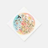 Serviette En Papier Coucher de soleil SoCal (Coin)