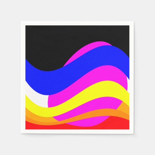 Serviette En Papier Coucher de soleil sur la mer (Devant)