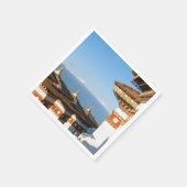 Serviette En Papier Coucher de soleil sur le col de Dochula - Bhoutan, (Coin)