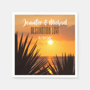 Serviette En Papier Coucher de soleil tropical