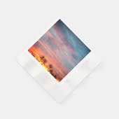 Serviette En Papier Coucher de soleil tropical (Coin)