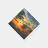 Serviette En Papier Coucher de soleil tropical étonnant (Coin)