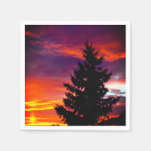 Serviette En Papier Coucher du soleil (Devant)