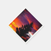 Serviette En Papier Coucher du soleil (Coin)