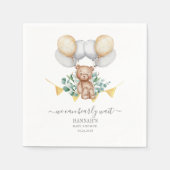 Serviette En Papier Coucou Fille ou Garçon Ourson C'est pour Bientôt P (Devant)