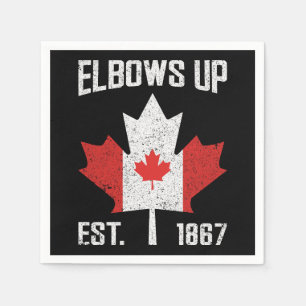 Serviette En Papier Coudes vers le haut Canada Véritable Nord Fier Can