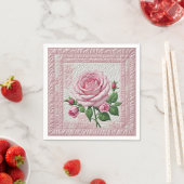 Serviette En Papier Couette rose (En situation)