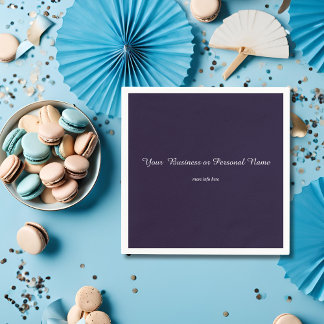 Serviette En Papier couleur bleu foncé - personnalisées