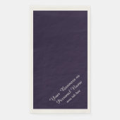 Serviette En Papier couleur bleu foncé - personnalisées (Devant)