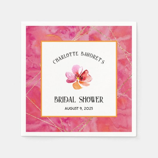Serviette En Papier Couleur chaude moderne (Devant)