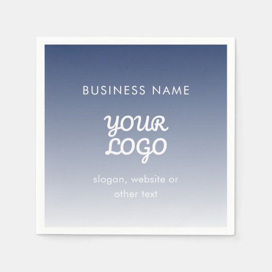 Serviette En Papier Couleur de dégradé modifiable de votre logo (Devant)