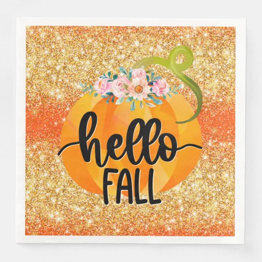 Serviette En Papier Couleur de la Personnaliser d'automne de l'automne (Devant)