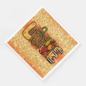 Serviette En Papier Couleur de la Personnaliser d'automne du Citrouill (Coin)