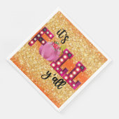 Serviette En Papier Couleur de la Personnaliser d'automne du néon (Coin)