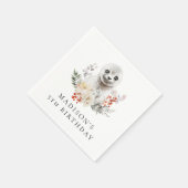 Serviette En Papier Couleur d'eau mignonne Arctic Seal fête d'annivers (Coin)