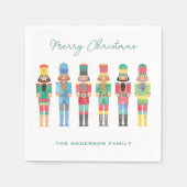 SERVIETTE EN PAPIER COULEUR D'EAU NOËL NUTCRACKERS (Devant)