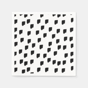 Serviette En Papier Couleur d'eau noir et blanc