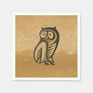 Serviette En Papier Couleur du symbole de hibou