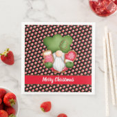 Serviette En Papier Couleur et texte de la Personnaliser Gnome douce (En situation)