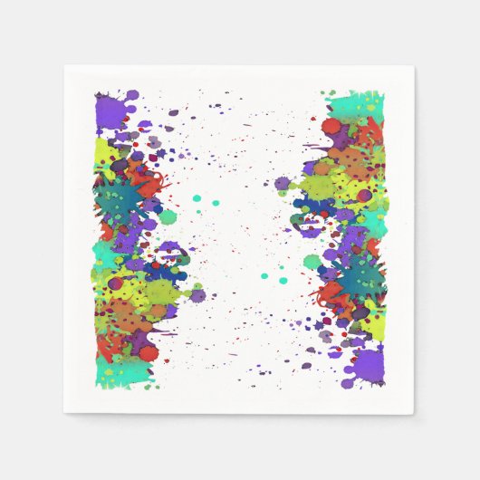 Serviette En Papier COULEUR FUNNY SPLASH I + vos idées (Devant)