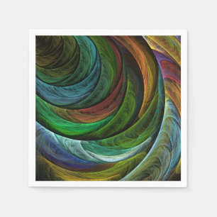 Serviette En Papier Couleur Gloire Moderne Art Abstrait Motif Élégant