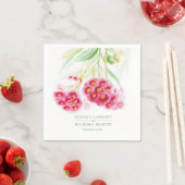 Serviette En Papier Couleur mariage rose rouge gumnut (En situation)