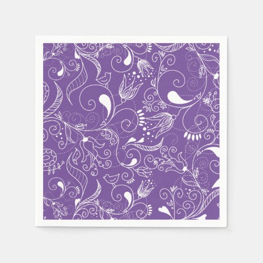 Serviette En Papier couleur modifiable d'impression de mandala customi (Devant)