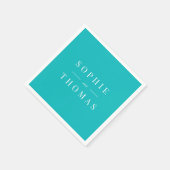 Serviette En Papier Couleur modifiable Mariage classique moderne (Coin)