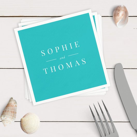 Serviette En Papier Couleur modifiable Mariage classique moderne