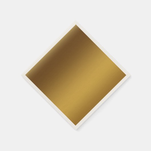 Serviette En Papier Couleur or brossé (Coin)