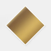 Serviette En Papier Couleur or brossé (Coin)