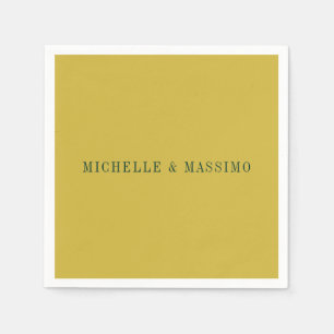 Serviette En Papier Couleur Or Minimaliste Moderne Plain