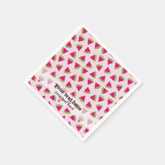 Serviette En Papier Couleur pastèque (Coin)