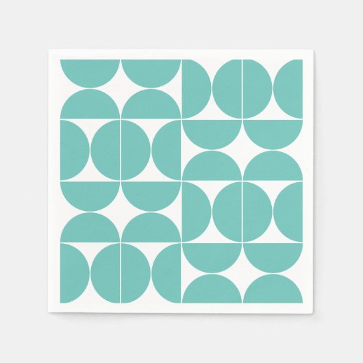 Serviette En Papier Couleur personnalisée, demi-cercles (Devant)