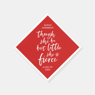 Serviette En Papier Couleur Personnalisée Script Petit Mais Fierce Sha