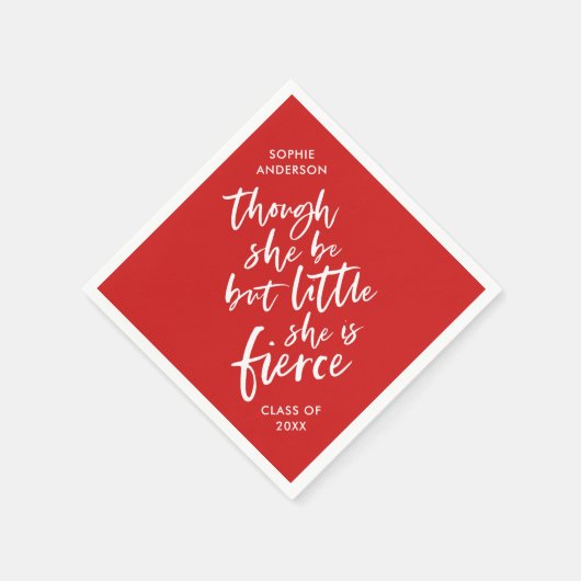 Serviette En Papier Couleur Personnalisée Script Petit Mais Fierce Sha (Coin)