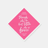 Serviette En Papier Couleur Personnalisée Script Petit Mais Fierce Sha (Coin)