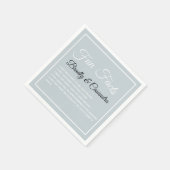 Serviette En Papier Couleur Poudre Bleu Gris Mariage Fun Fact Napkins (Coin)