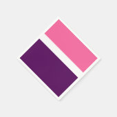Serviette En Papier Couleur rose blanche violet bleu clair design bloc (Coin)