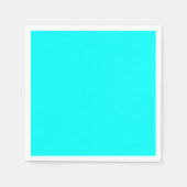 Serviette En Papier Couleur solide bleu néon | Classique (Devant)