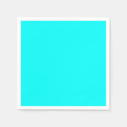 Serviette En Papier Couleur solide bleu néon | Classique (Devant)
