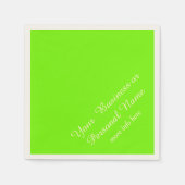 Serviette En Papier couleur solide fluorescente verte (Devant)