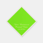 Serviette En Papier couleur solide fluorescente verte (Coin)