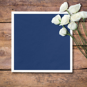 Serviette En Papier Couleur solide Indigo de la marine Classique et