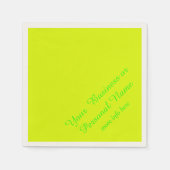 Serviette En Papier couleur solide jaune néon (Devant)