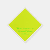 Serviette En Papier couleur solide jaune néon (Coin)