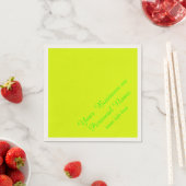 Serviette En Papier couleur solide jaune néon (En situation)