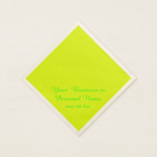 Serviette En Papier couleur solide jaune néon