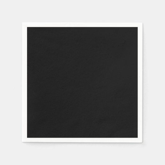 Serviette En Papier Couleur solide noire (Devant)